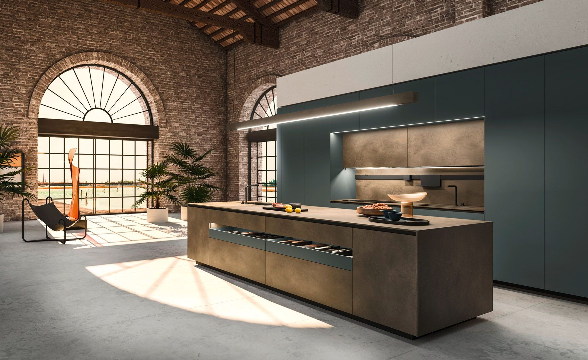 Встроенная кухня с островом Arrital Ak_Project ARCH-00022301 - Вид №3