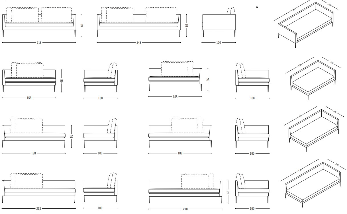 COR Диван из ткани Pilotis sun-id-1488074 - Вид №10