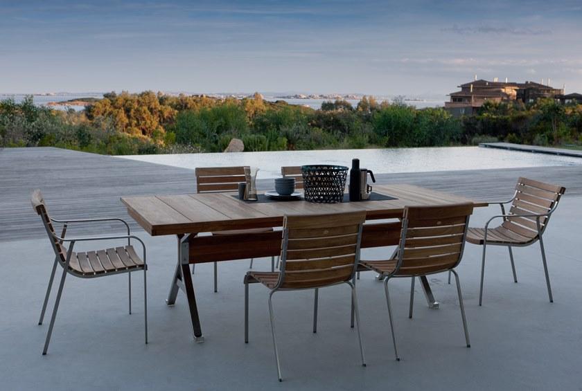 Unopiù Раздвижной прямоугольный стол из тика Equinox Taeqal - Вид №5