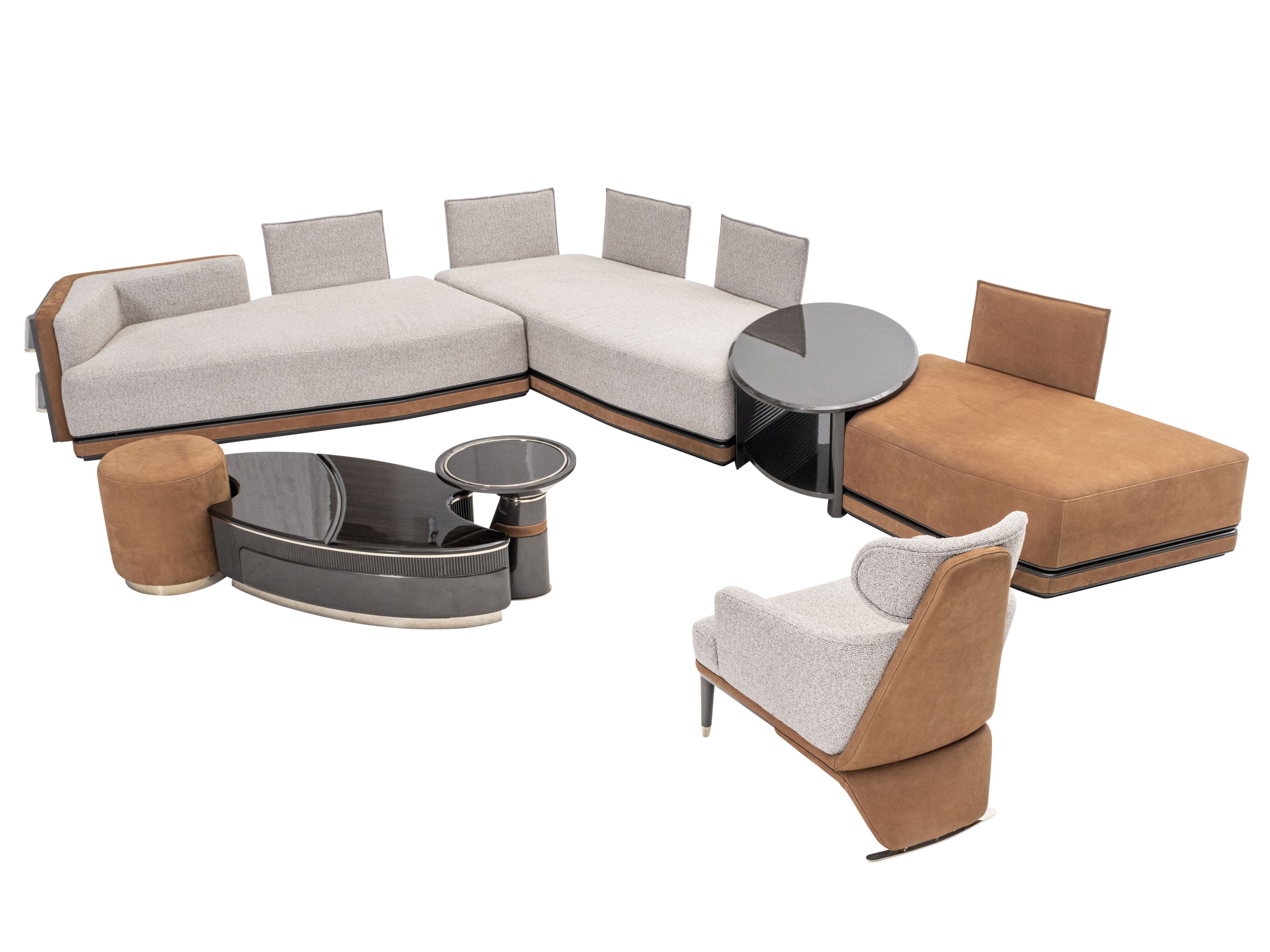 Угловой диван из ткани Zebrano Медуза ARCH-00068386 - Вид №2