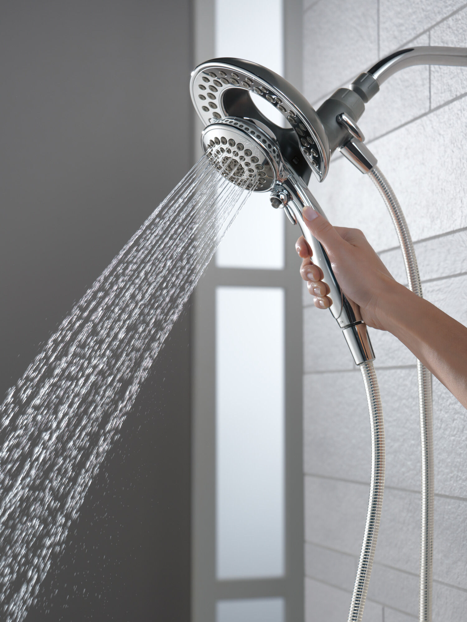 75583C In2ition® Душ 2 в 1 с 5 настройками Delta Faucet Universal Showering Хром  - Вид №1