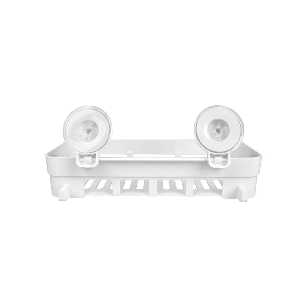 Полка 1-ярусная навес на присосках easy пластик белый Santreyd STLM-2075336 - Вид №2