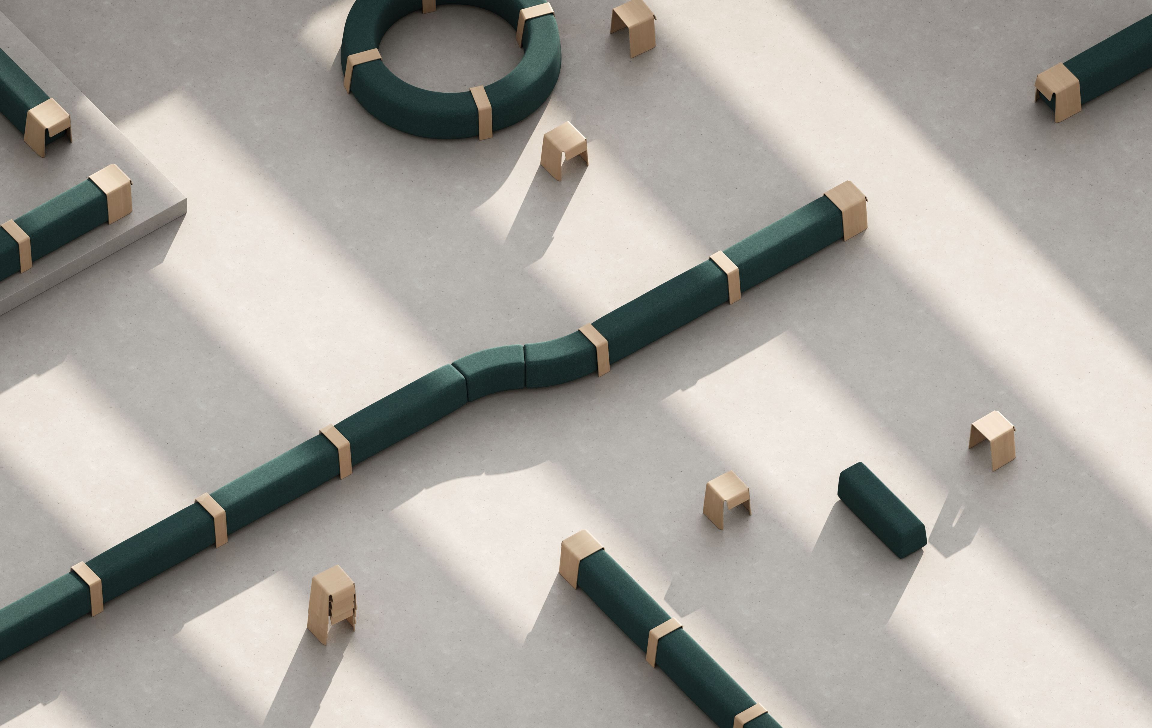 Модульная скамья из ткани Manerba Super Random ARCH-00152353 - Вид №4