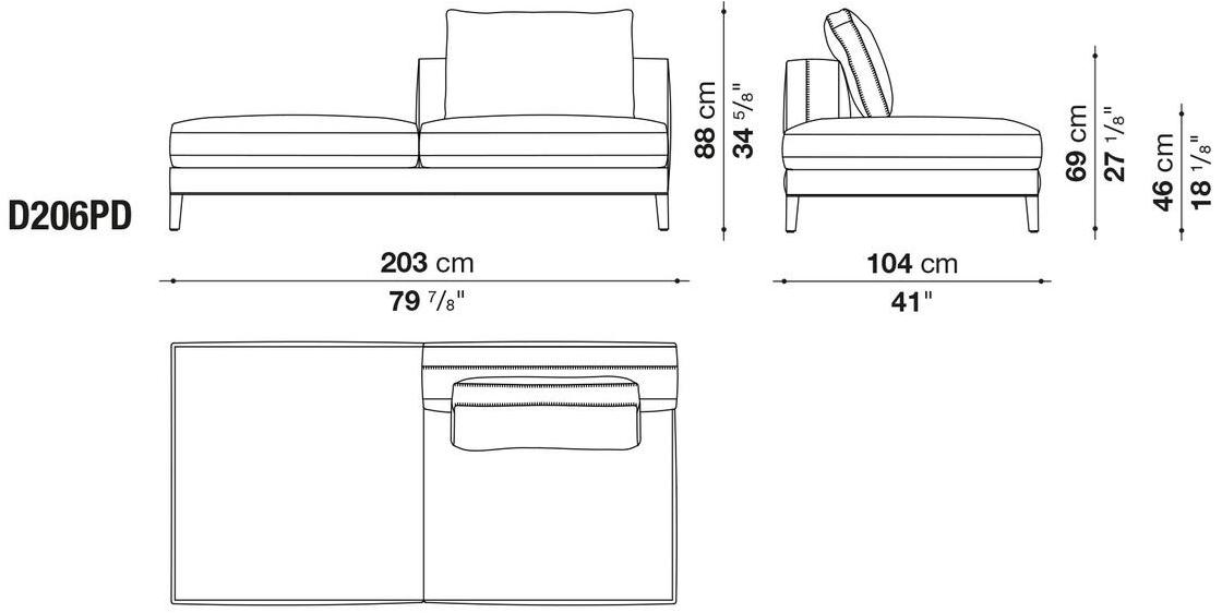 Maxalto Модульный угловой диван из ткани Dives sun-id-1407259 - Вид №14