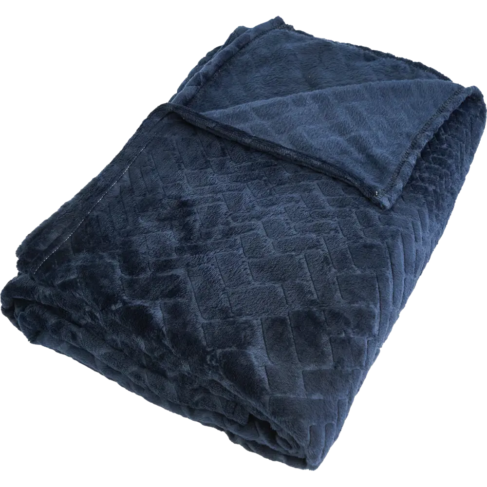 Плед Arce 200x220 см фланель цвет темно-синий Ardenza STLM-2073054