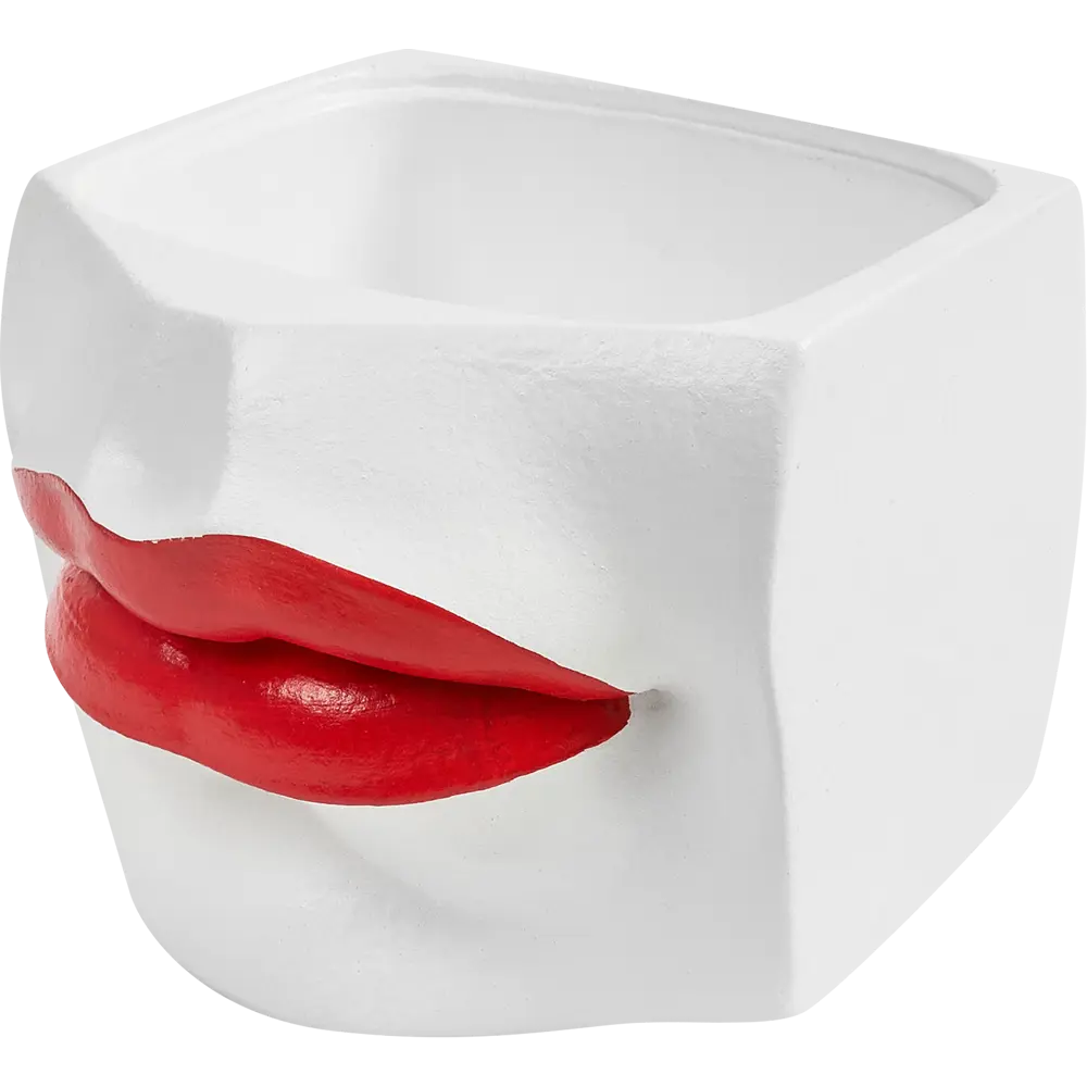 Ваза для цветов Губы гипс бело-красный Santreyd STLM-2136261