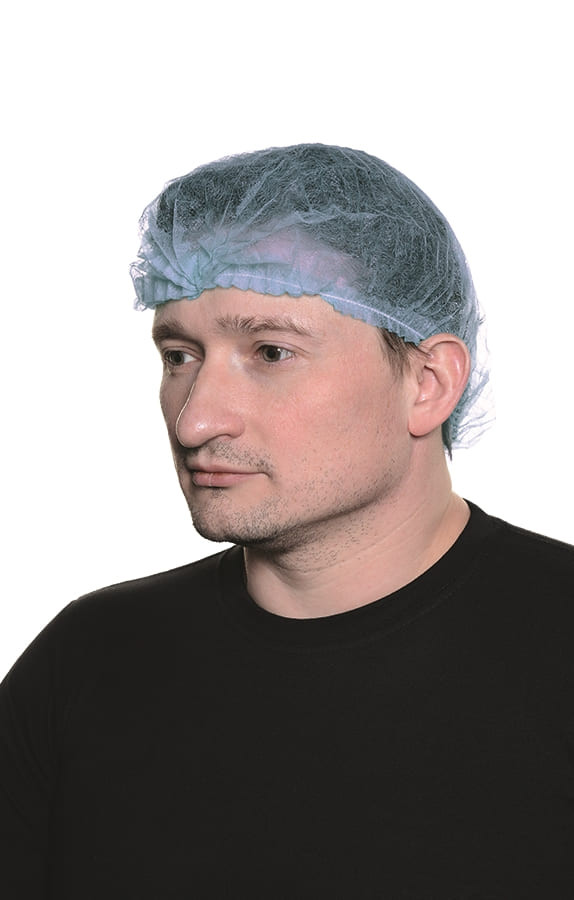 60472 Шапочка-шарлотта синяя  Одноразовая одежда размер Спецодежда  - Вид №2