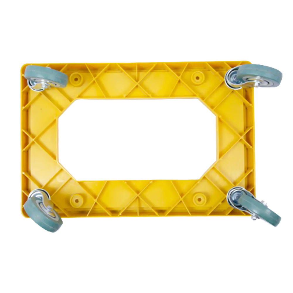 Тележка для ящиков пластик, цвет жёлтый, до 200 кг, 60x40 см Santreyd STLM-2030682