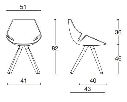 Полиуретановый стул для зала ожидания Diemme ARCH-00101438 - Вид №4