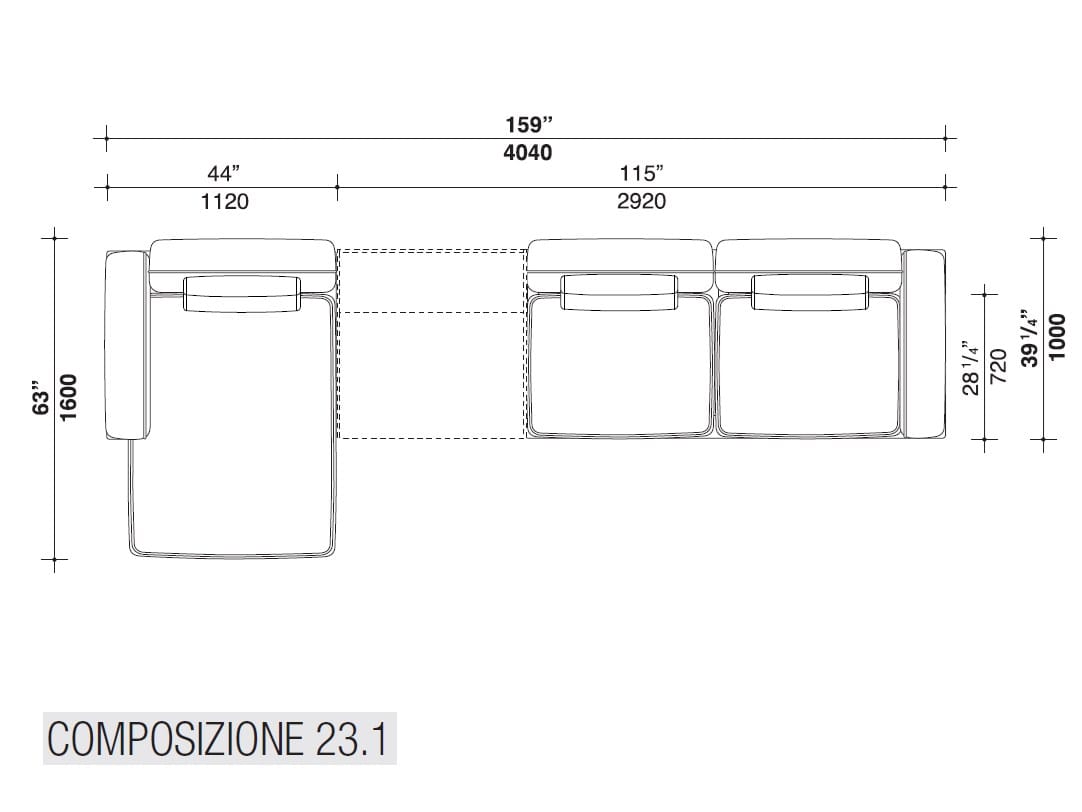 Модульный тканевый диван Lema двор ARCH-00115540 - Вид №30