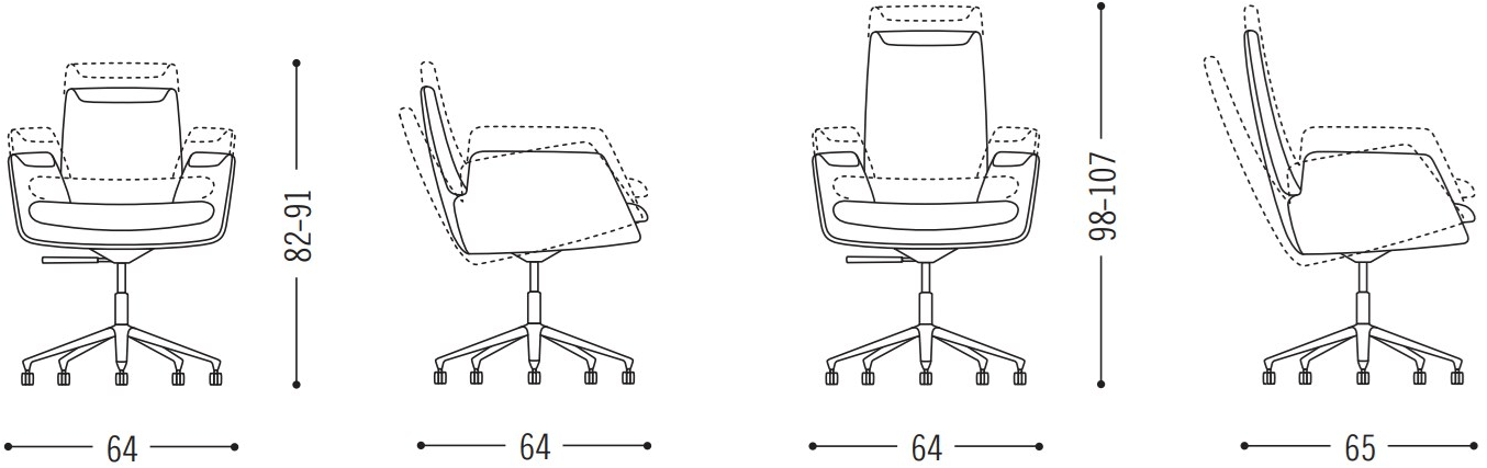 COR Офисное кресло с 5 спицами на колесиках Cordia sun-id-1448066 - Вид №2