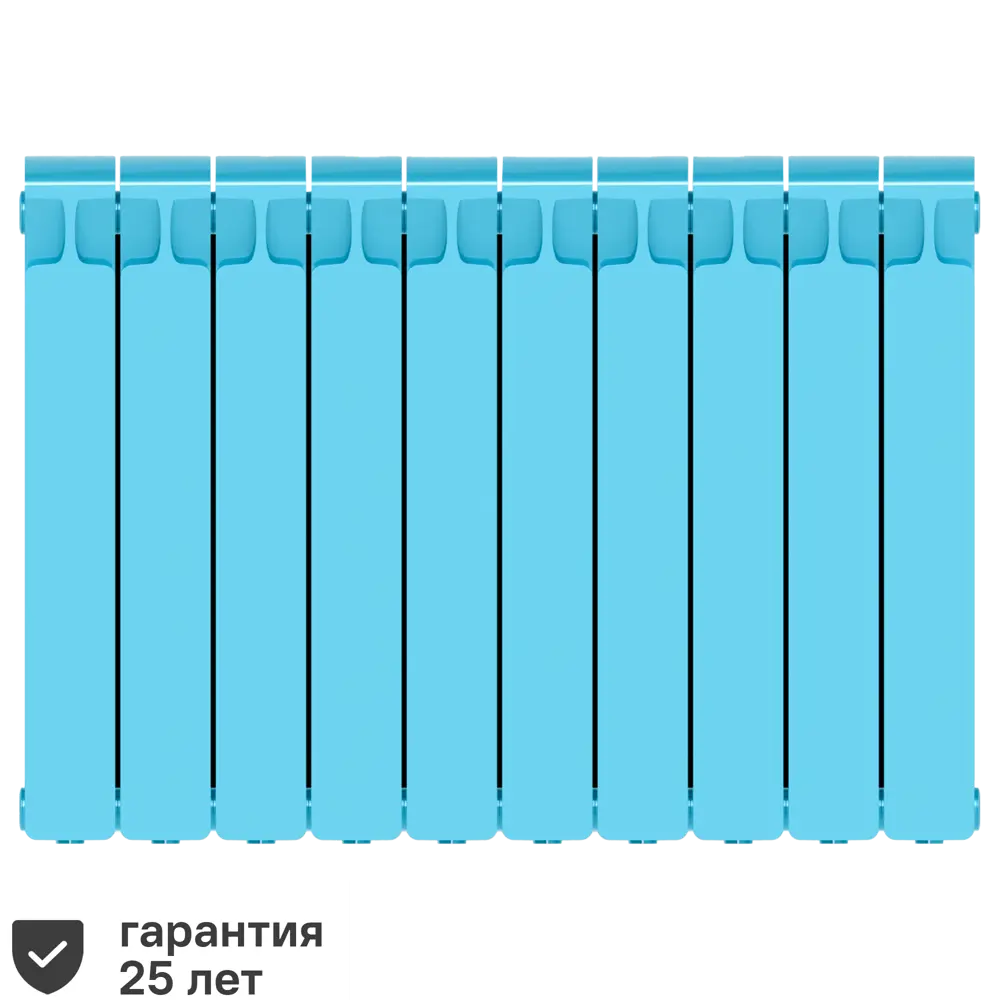 Радиатор секционный Rifar Monolit M50010RAL5024 500/100 10 секций боковое подключение биметалл голубой 82560831 STLM-2138514
