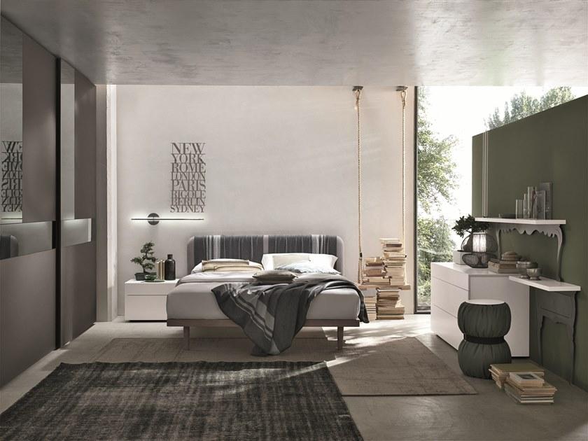 Gruppo Tomasella Двуспальная кровать с мягким изголовьем Plaid sun-id-1436290 - Вид №2