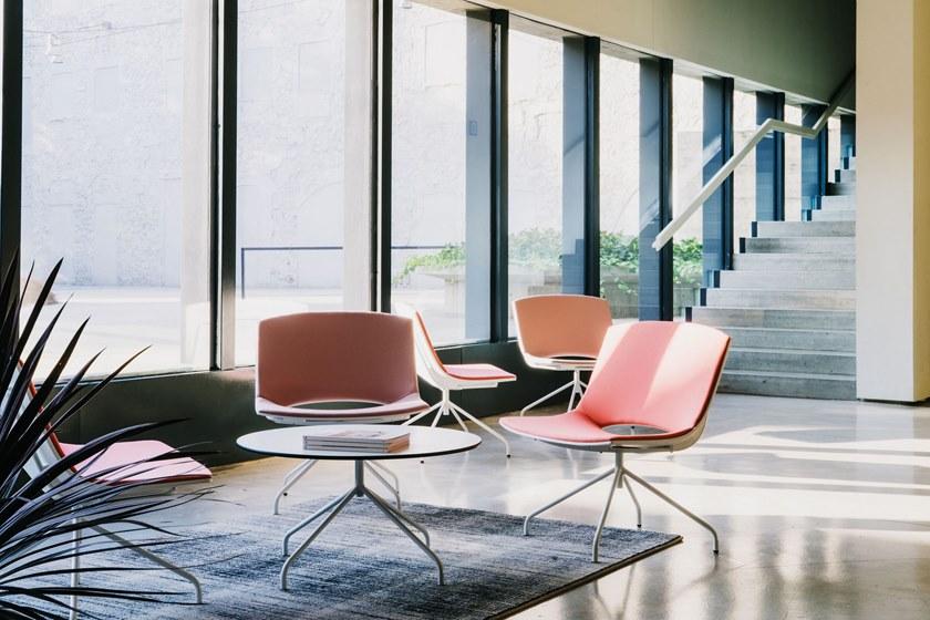 ENEA Круглый журнальный столик из HPL с основанием 4 звезды Oh! sun-id-1493917 - Вид №1