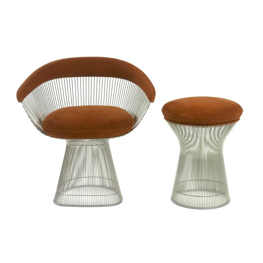 Низкий стул из стали и ткани Knoll Platner ARCH-00049901 - Вид №2