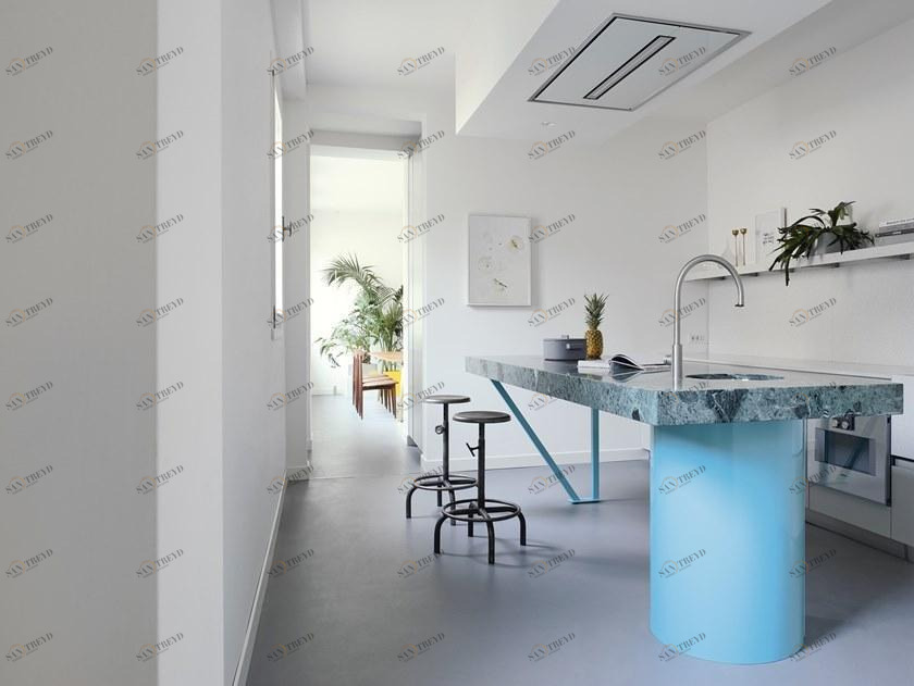 TM Italia Cucine Кухня на заказ в современном стиле с островом без ручек T45 sun-id-1417521