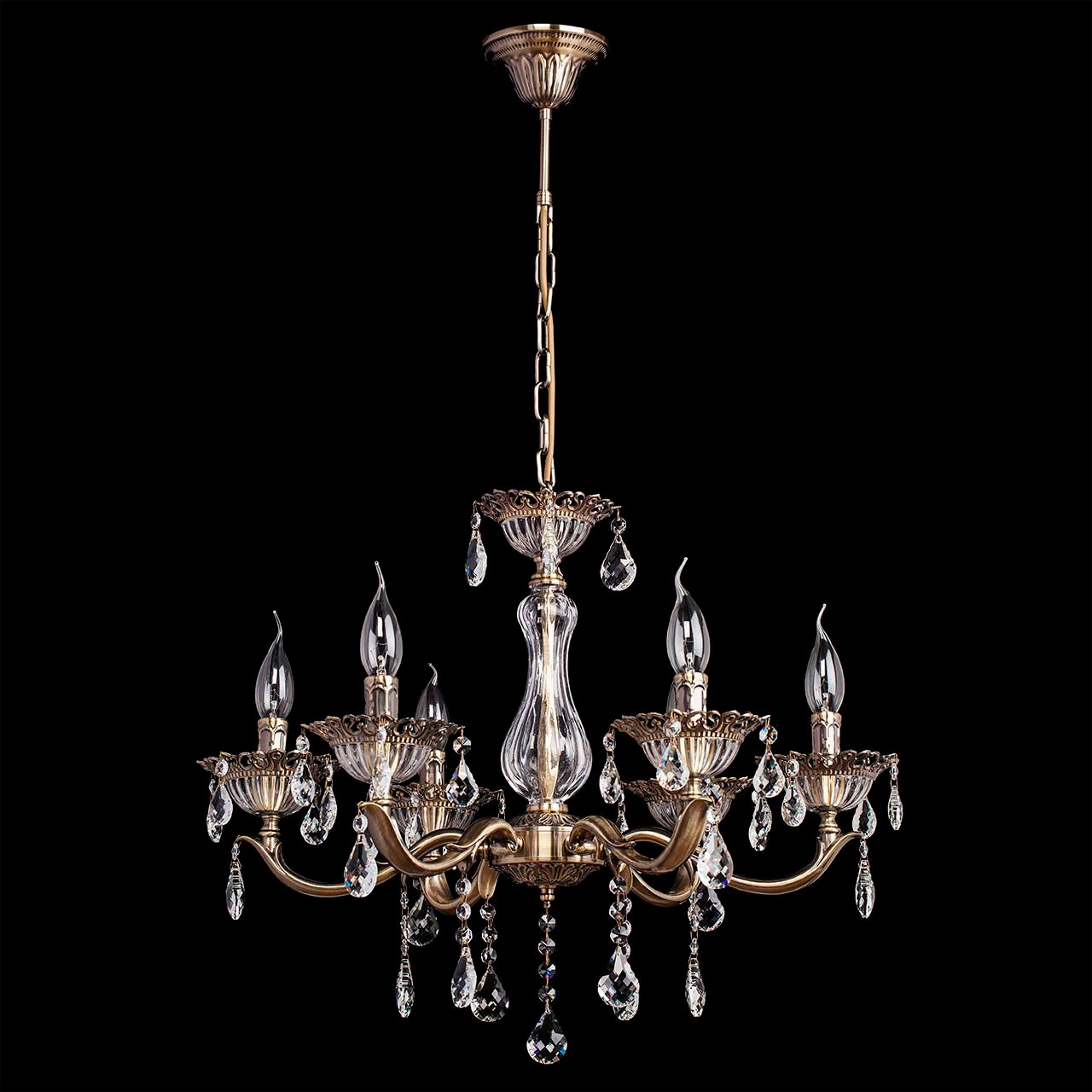 Подвесная люстра MW-Light Свеча 301015006 MW-LIGHT ДИЗАЙНЕРСКИЕ, СВЕЧА 185424 Бронза  - Вид №1