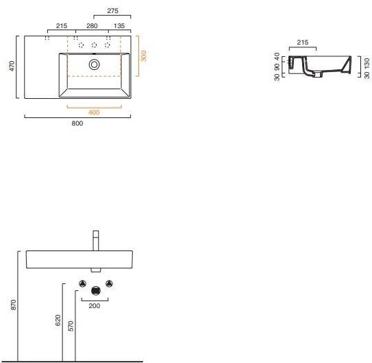 Накладная раковина на столешницу  овальная CERAMICA CATALANO Premium sun-id-1443070 - Вид №15