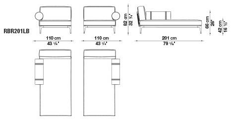 B&B Italia Outdoor Садовый диван из ткани Ribes sun-id-1376014 - Вид №27