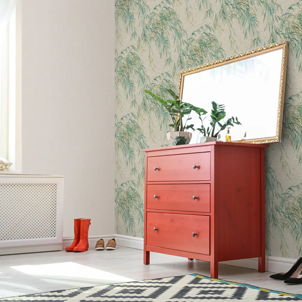 Обои флизелиновые Ateliero Iva зелёные 1.06 м AT281918 STLM-2136091 - Вид №3