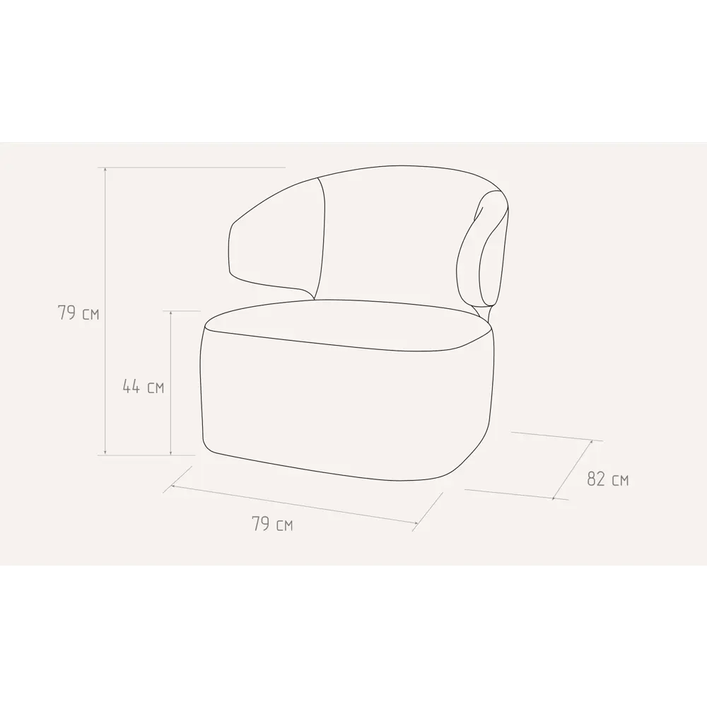 Кресло полиэстер Ицар 79x82x72 см цвет голубой Camaro 21 SEASONS STLM-2111909 - Вид №4