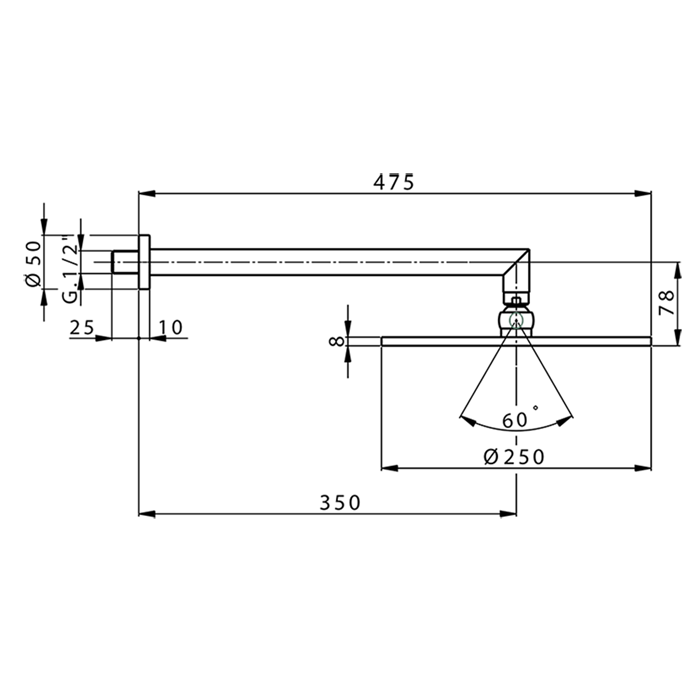 SS01363021 Верхний душ Huber Harlock Santreyd  - Вид №1