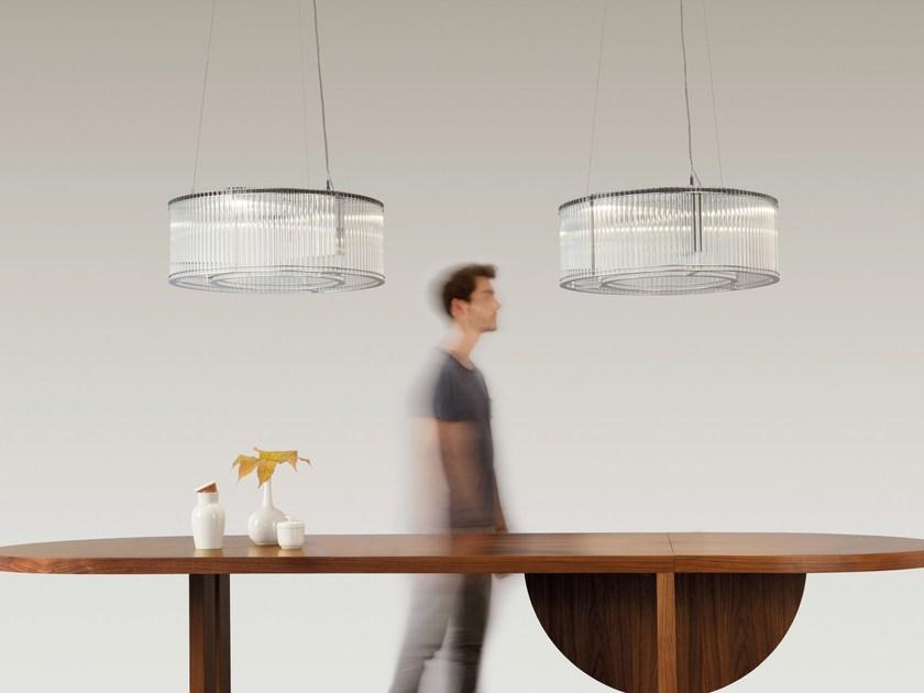 LICHT IM RAUM Светодиодный подвесной светильник из нержавеющей стали и стекла Stilio uno 233pl050po  - Вид №1