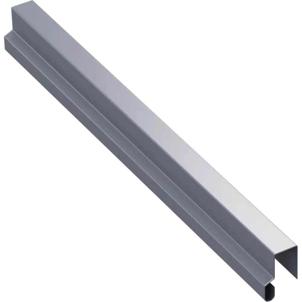 П-планка для профнастила 20x10x15 мм 2 м 0.4 мм RAL 7024 темно-серый ВЕГА STLM-2097059