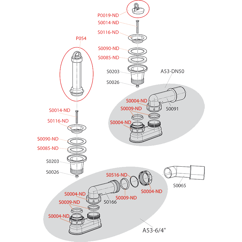 Сифон для душевого поддона с гидрозатвором ALCAPLAST A46150 - Вид №2