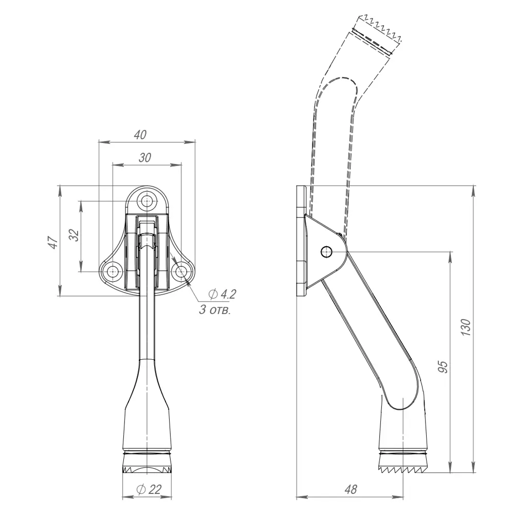 Дверной упор FUARO Stopper-100 - надежная фиксация в любом положении 89339861 STLM-1433020 - Вид №2