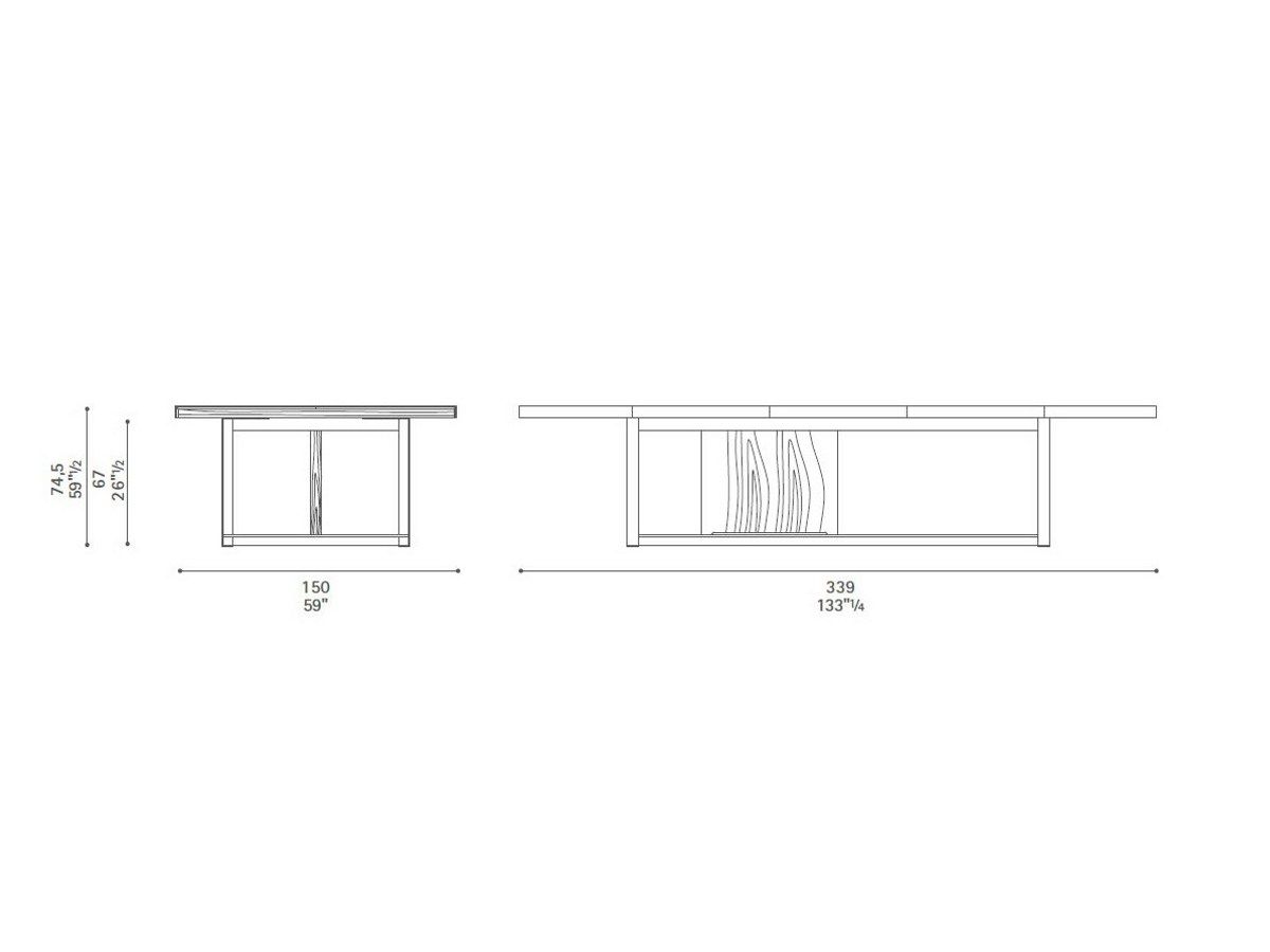Прямоугольный стол для совещаний Poltrona Frau офис-системы управления ARCH-00088312 - Вид №7