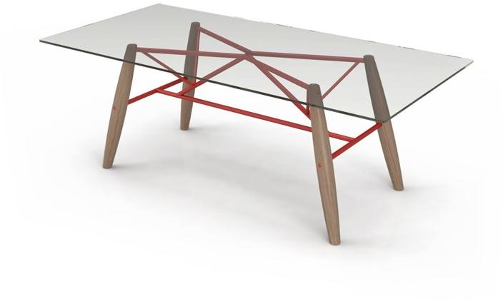 Huppé Прямоугольный стол из дерева и стекла Connection 6087/88/89/90v HUPPE - Вид №1