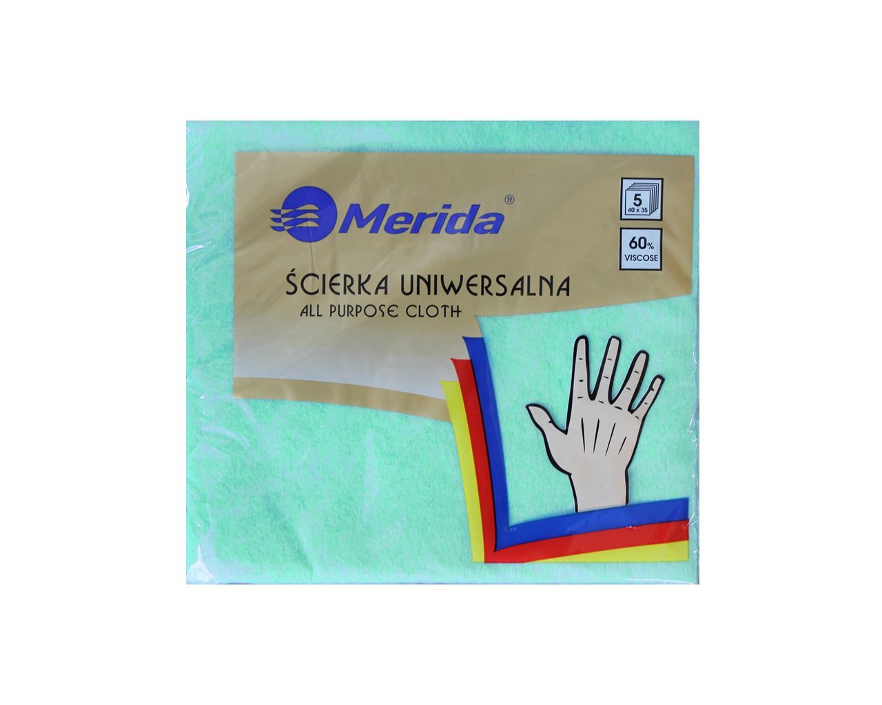 SRL003 Универсальная зеленая салфетка, в упаковке 5 шт. Merida  - Вид №2