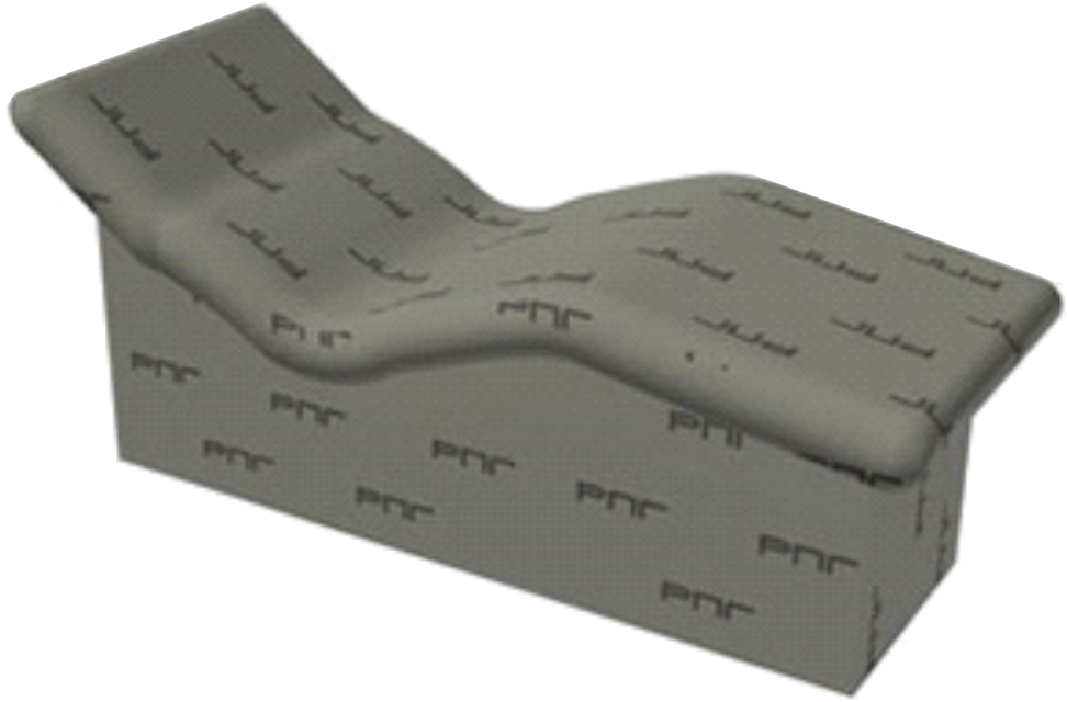 RPG16SUCOR Лежак из RPG  пенополистирола для хаммам 1787x700x400