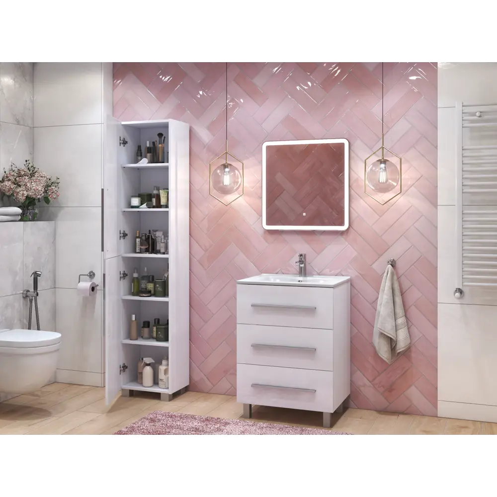 Пенал для ванной Vigo Yuma 189.2x40 см цвет белый STLM-2003077 - Вид №6