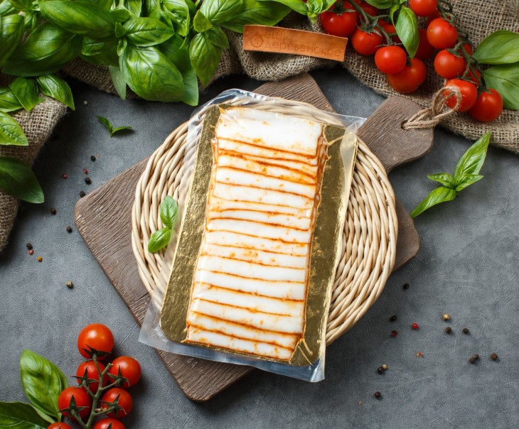 6688 Сало по-домашнему с чесноком и красным перцем (нарезка) Вкусляндия  - Вид №2