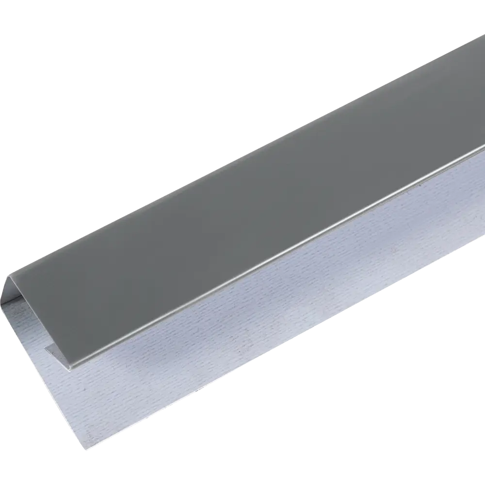 П-планка для металлочерепицы 2 м 0.4 мм RAL 7004 серый Santreyd STLM-2086808