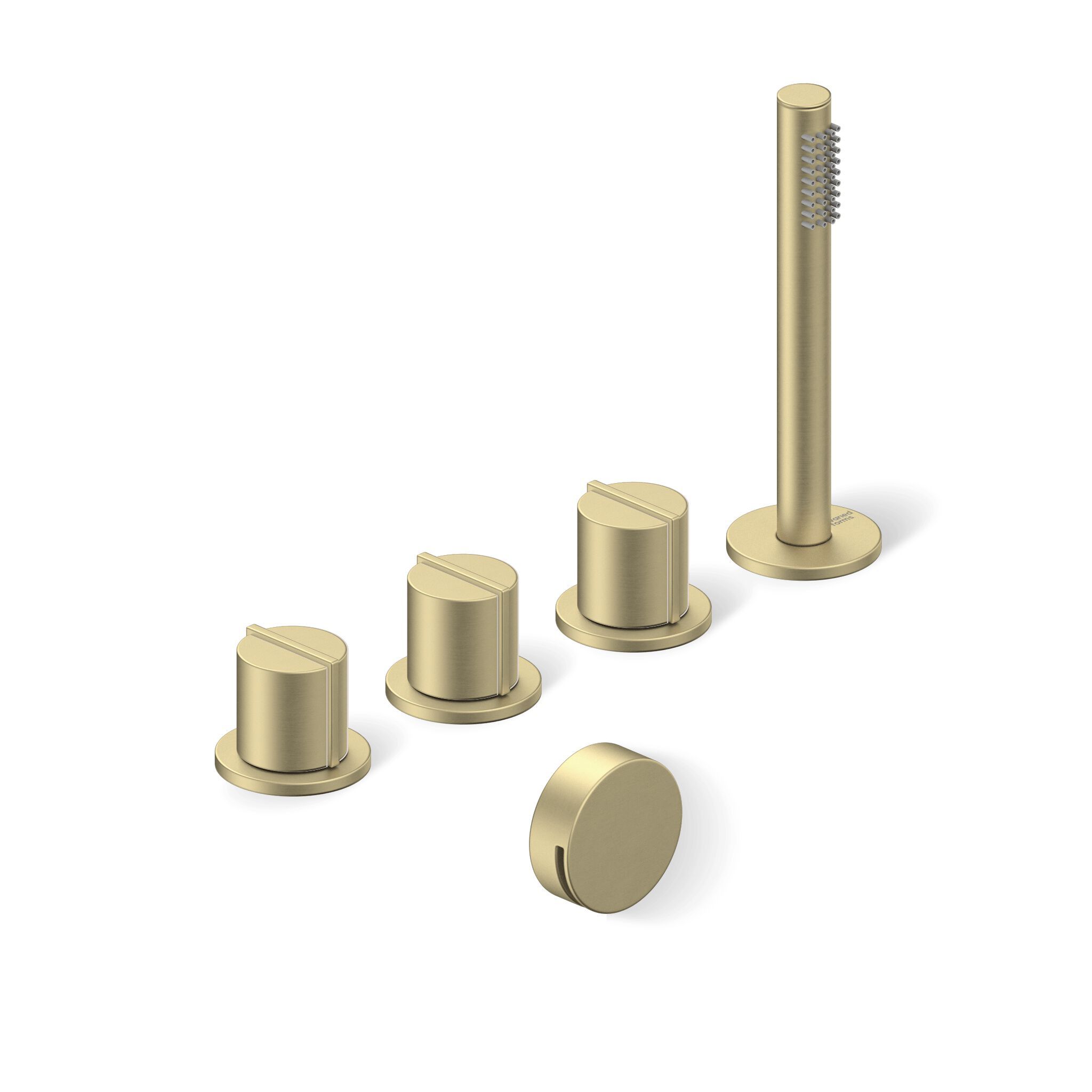 Утопленный набор для ванны с 4 отверстиями и ручным душем Varied Forms Macaron ARCH-00150419 - Вид №2