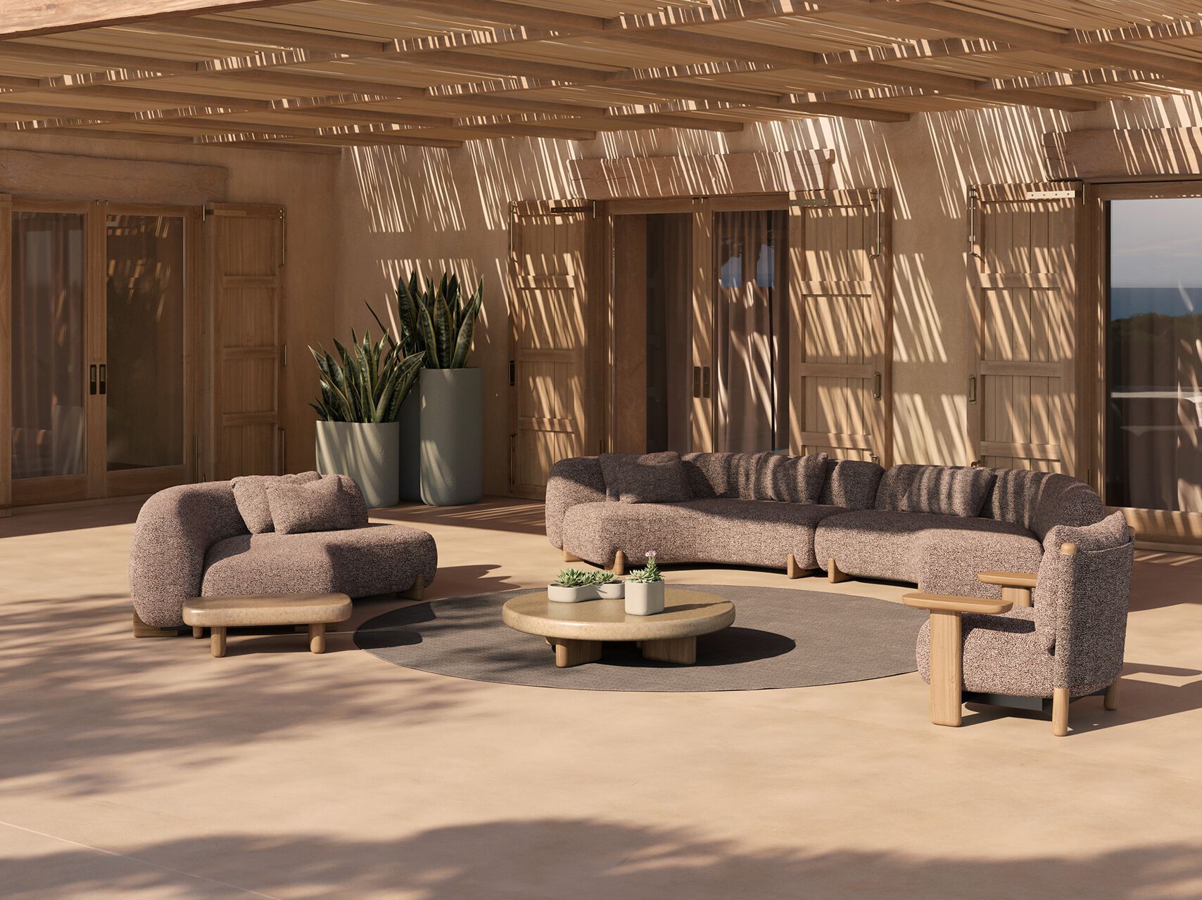 Круглый низкий садовый столик Vondom Milos ARCH-00119598 - Вид №3