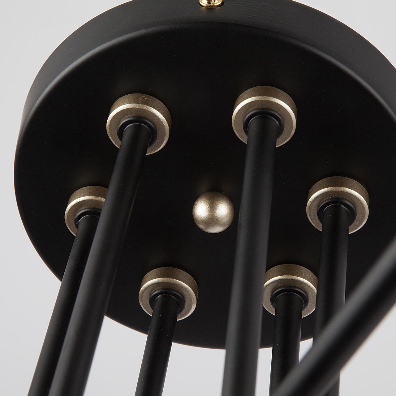 Потолочная люстра Eurosvet Nigella 70052/6 черный/золото EUROSVET NIGELLA 184115 Черный  - Вид №1
