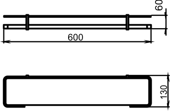 Полка с ограждением Novaservis Metalia 4 6453.0 хром 64530 - Вид №1
