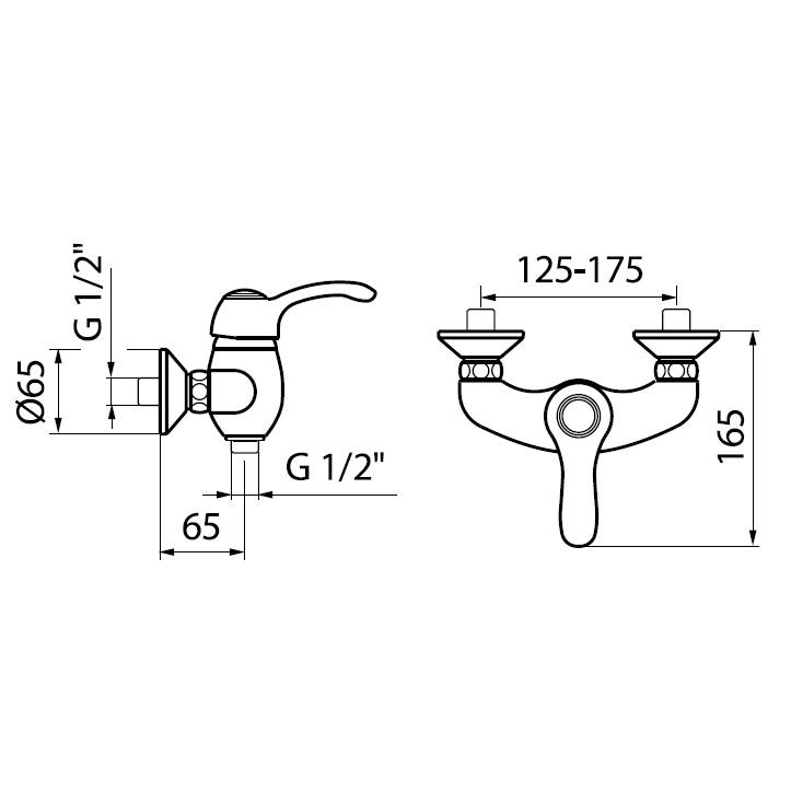 AU870102015 Смеситель для душа Webert Aurora - Вид №1