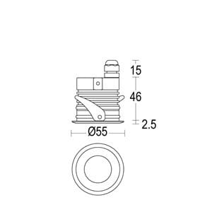 Утопленный светодиодный прожектор Ghidini Lighting знак ARCH-00095547 - Вид №2