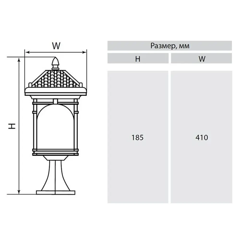 Столб уличный TDM Самурай 1xE27x60 Вт, цвет бронза, IP54 TDM ELECTRIC STLM-2182907 - Вид №2
