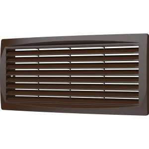 Вентиляционная решетка ERA 300x135 мм с наклонными жалюзи, коричневая 84721204