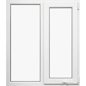 Пластиковое окно ПВХ VEKA одностворчатое 1270x1000 мм (ВхШ) однокамерный стеклопакет белый (с двух сторон)