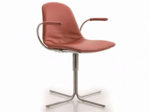 Luxy Стул с обивкой из ткани с 4 спицами и подлокотниками Epoca