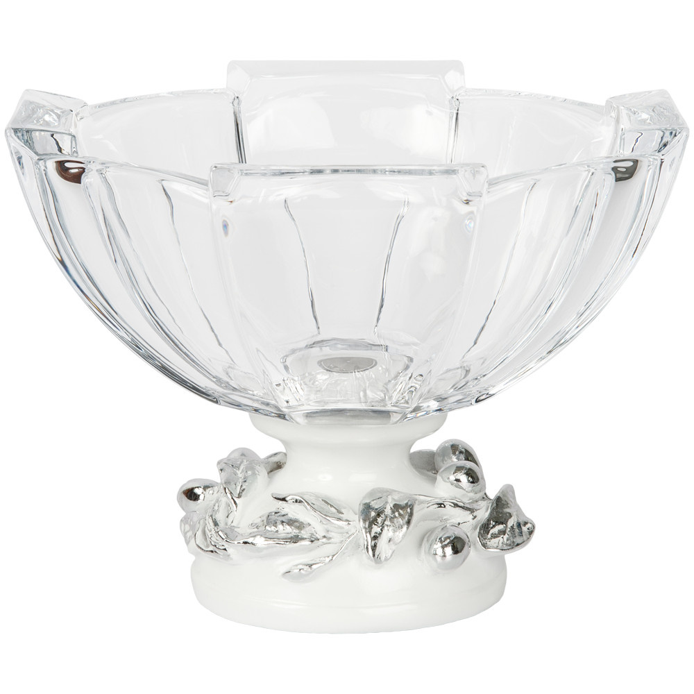 52106+52107 Фруктовница и ваза Oliva Branch Silver BOGACHO  - Вид №11