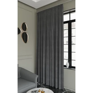 Штора MIAMOZA Камелия 200x280 см серый бархат 89405542