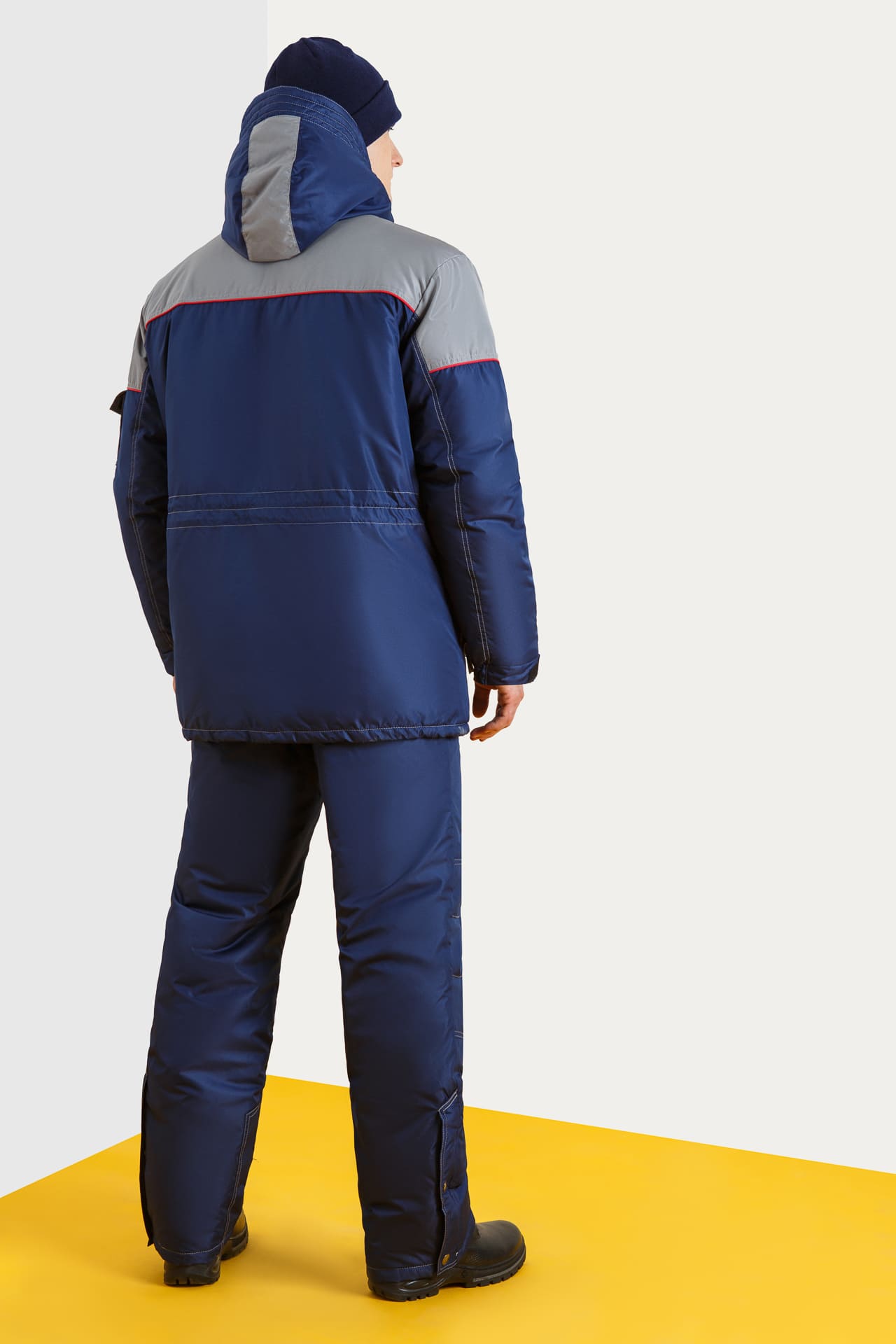 64815 Костюм "Арктика" зимний синий-серый  Зимняя спецодежда  размер 60-62/182-188  - Вид №15